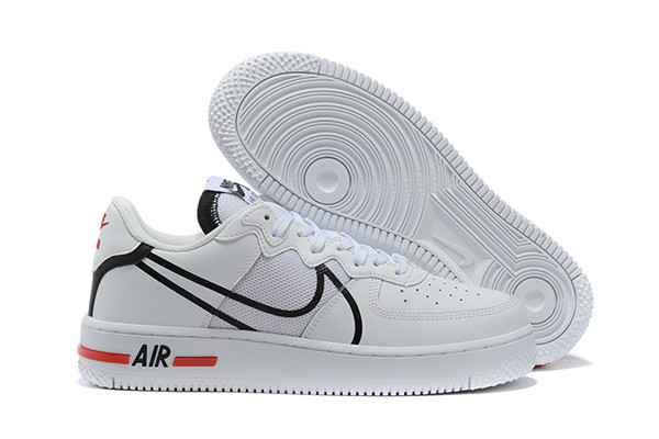 Women's Air Force 1 Low Top White/Black Shoes 033